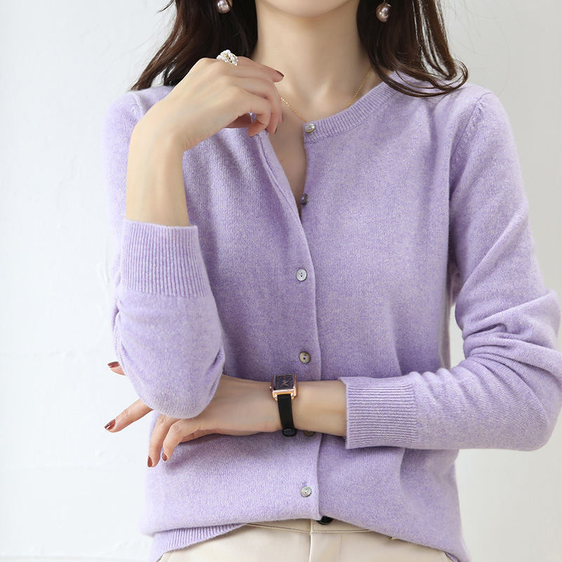 Womens  Cashmere | Clara Cashmere Crew Cardigan Sweaters Cardigans