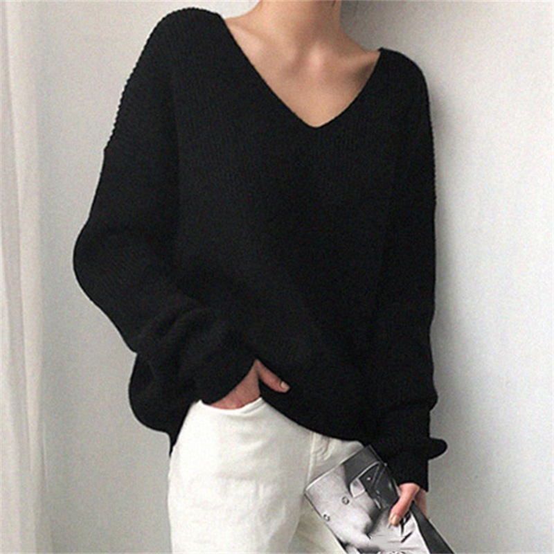 Womens  Cashmere | Ellery Cashmere Blend Oversized V-Neck Sweater Cashmere Cashmere