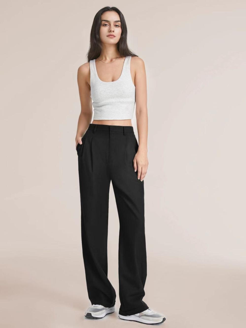 Womens  Pants | Alex Mid Rise Cropped Linen Pant Clothing Pants