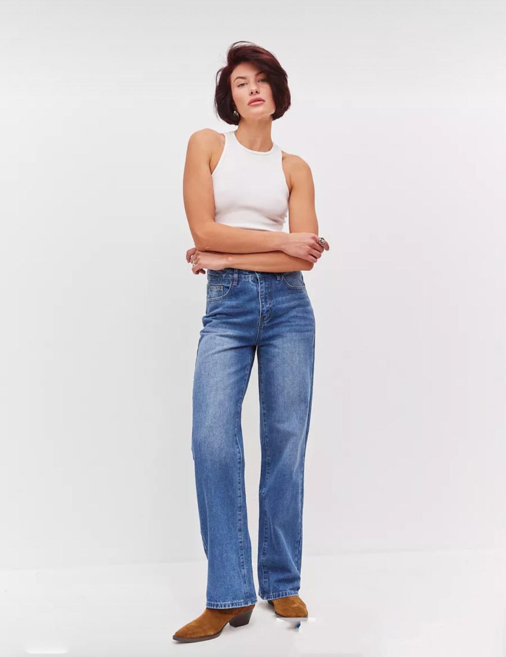 Womens  Straight Leg Jeans | Cary High Rise Slouchy Straight Leg Jeans Jeans Straight Leg Jeans