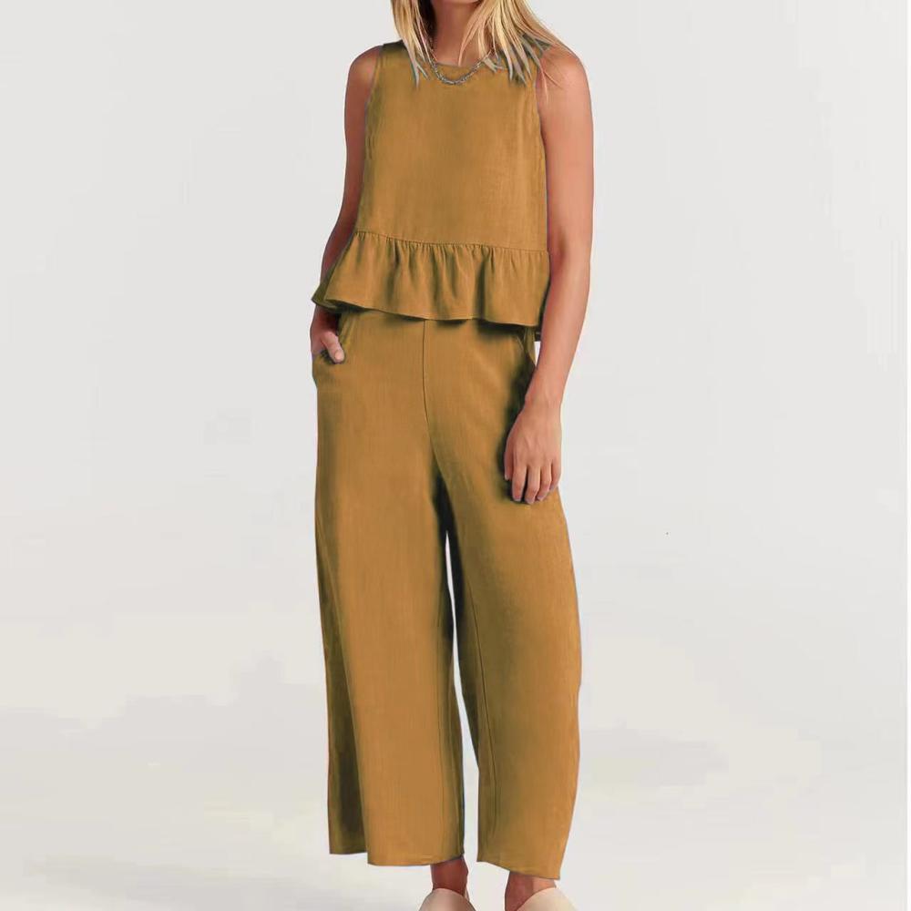 Womens  Two-Piece Sets | Misty Linen Two Piece Clothing Two-Piece Sets